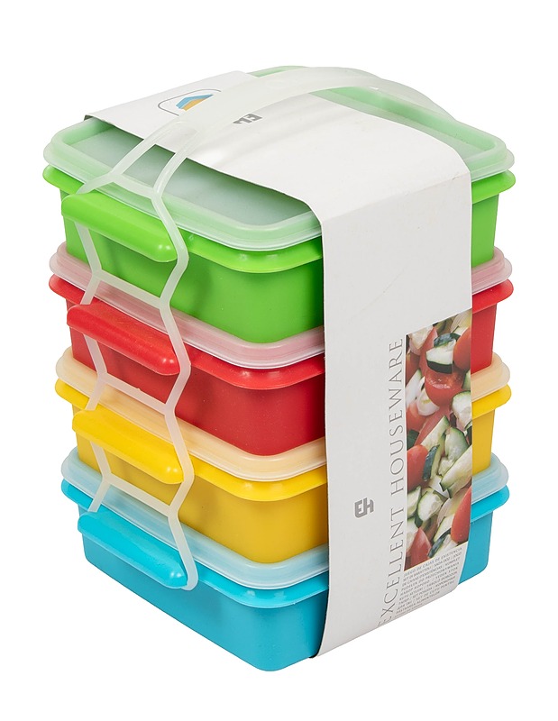 EXELLENT HOUSEWARE säilytysrasiat, 4 kpl - Säilytysastiat - 10105545092 - 0
