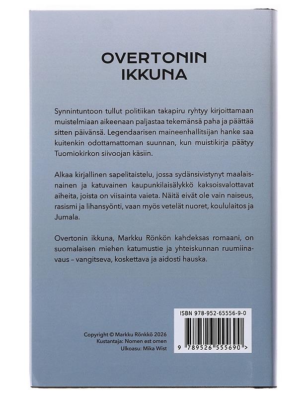 Overtonin ikkuna - Markku Rönkkö - Romaanit ja novellit - 10105545150 - 1