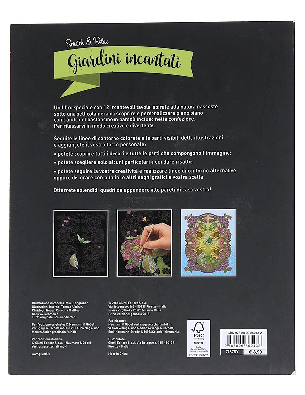 Enchanted Gardens : Scratch & relax - Tannaz Afschar - Taide- ja kulttuurikirjat - 10105545205 - 1