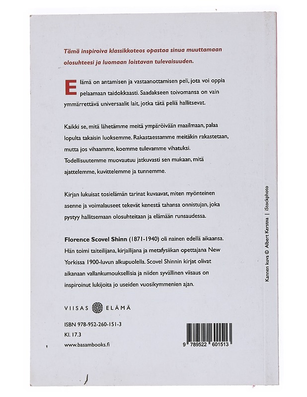 Elämän peli : antamisen lahja - Shinn, Florence Scovel - Tietokirjat ja oppaat - 10105545215 - 1