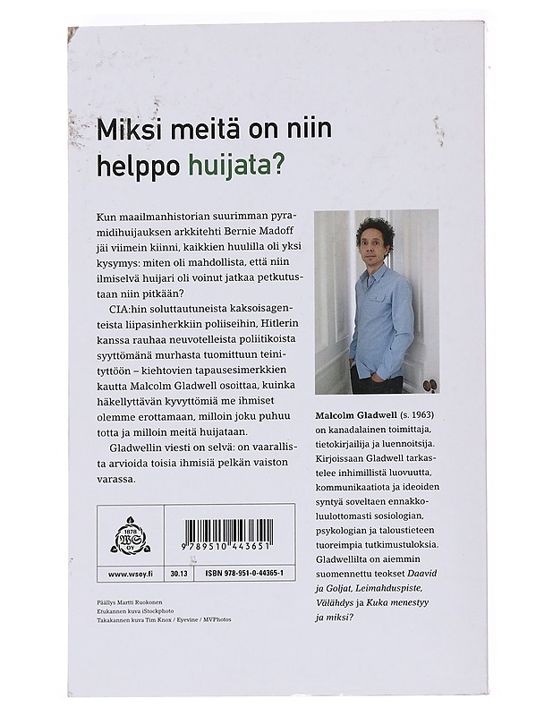 Sinisilmäiset  - Gladwell, Malcolm - Tietokirjat ja oppaat - 10105545217 - 1
