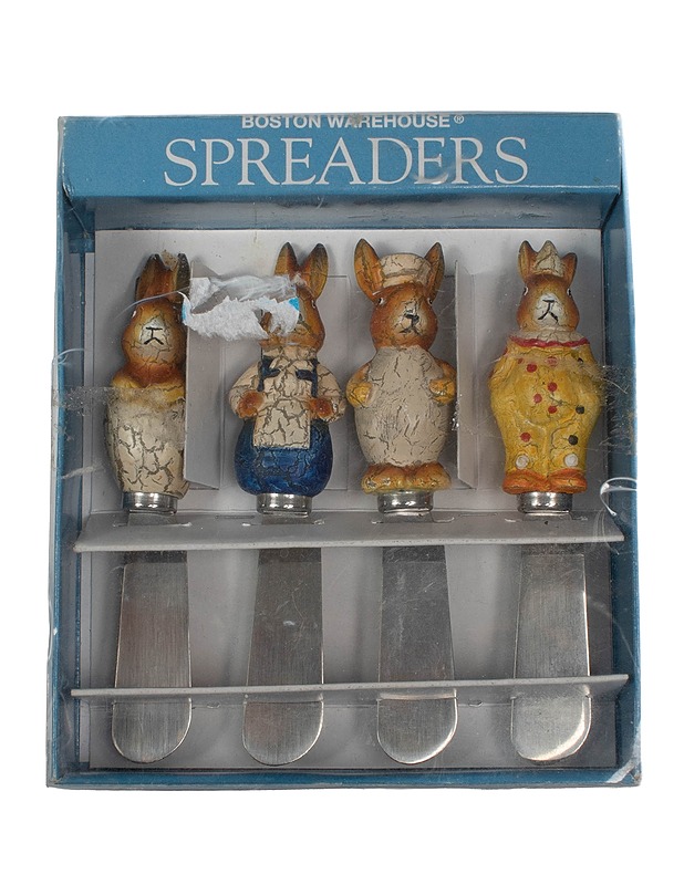 BOSTON WAREHOUSE Bunny Spreaders juustoveitsi, 4 kpl - Aterimet - 10105545223 - 0