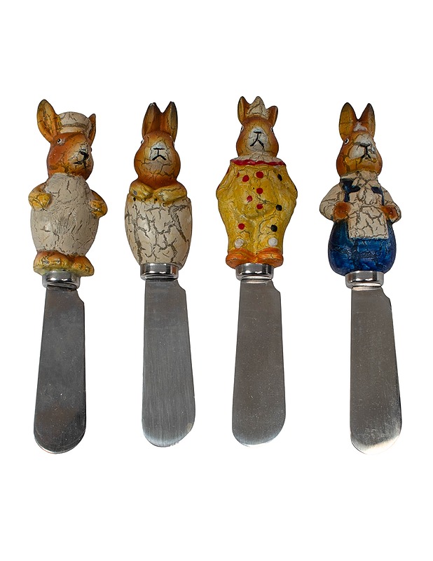 BOSTON WAREHOUSE Bunny Spreaders juustoveitsi, 4 kpl - Aterimet - 10105545223 - 1