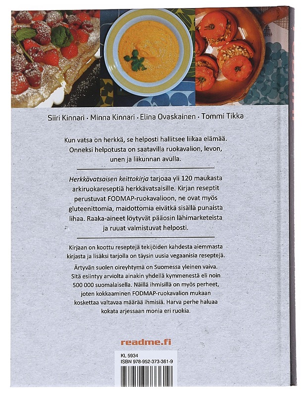 FODMAP : herkkävatsaisen keittokirja - Kinnari, Siiri - Ruokakirjat - 10105545228 - 1