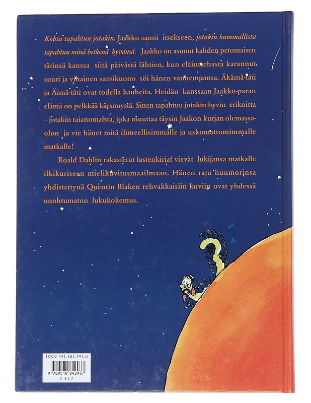 Jaakko ja jättipersikka - Dahl, Roald - Lastenkirjat - 10105545258 - 1