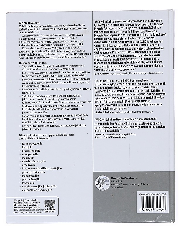 Anatomy trains - Myers, Thomas W. - Tietokirjat ja oppaat - 10105545290 - 1