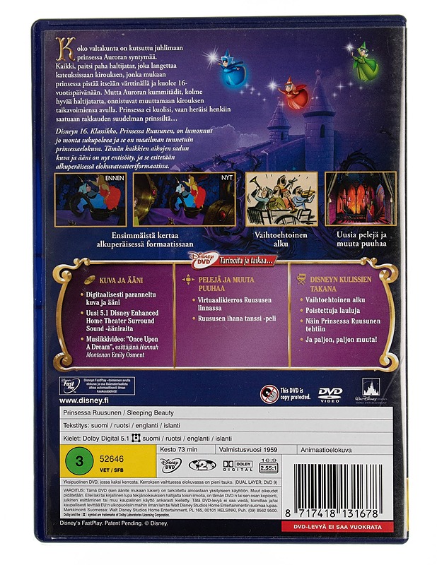 Prinssessa Ruusunen 2-Levyinen Juhlajulkaisu - DVD - DVD-elokuvat - 10105545324 - 1