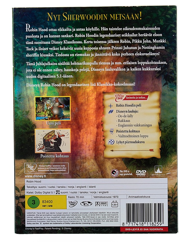 Robin Hood Juhlajulkaisu - DVD - DVD-elokuvat - 10105545346 - 1
