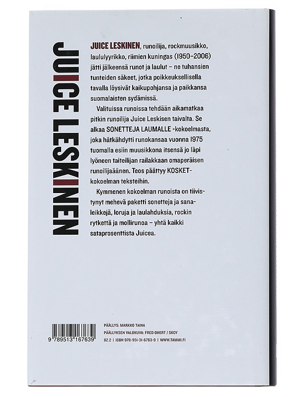 Aika jätti, eli, Sanataiteilija kävi täällä : valitut runot 1975-2007 - Leskinen, Juice - Runot ja näytelmät - 10105545354 - 1