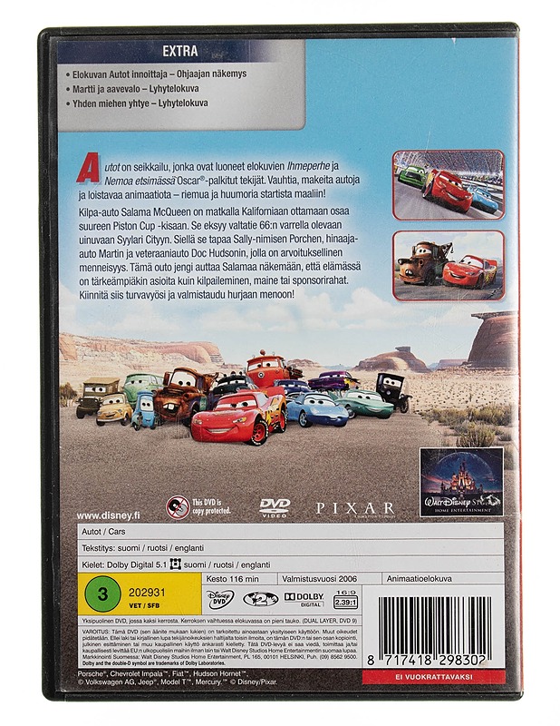 Autot - DVD - DVD-elokuvat - 10105545403 - 1