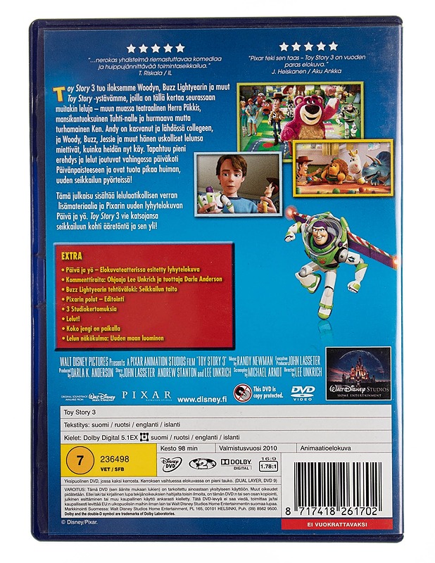 Toy Story 3 - DVD - DVD-elokuvat - 10105545423 - 1