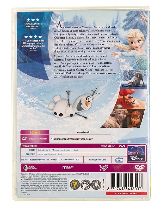 Frozen Huurteinen Seikkailu - DVD - DVD-elokuvat - 10105545568 - 1