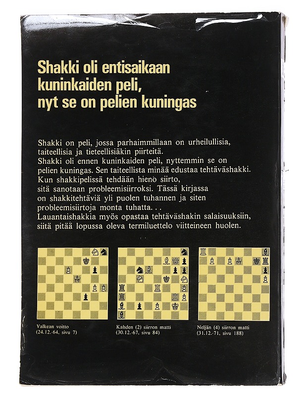 Lauantaishakkia : 363 Suomen Sosialidemokraatissa julkaistua tehtäväshakkipalstaa 24.12.1964-31.12.1971 - Breider, Bruno - Tietokirjat ja oppaat - 10105545583 - 1