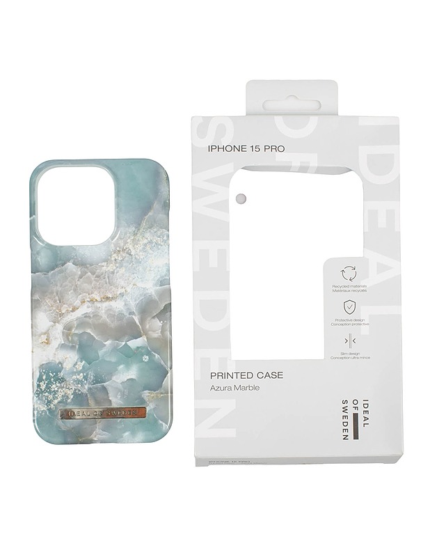 IDEAL OF SWEDEN iPhone 15 Pro Azura Marble suojakotelo - Laukut, lompakot ja reput - 10105545685 - 0