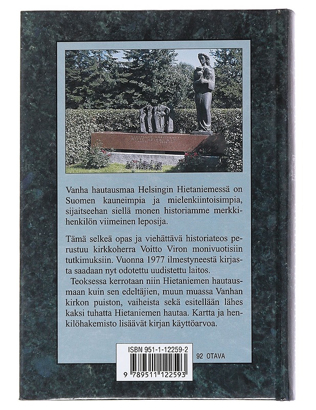 Vanha hautausmaa : Helsingin Hietaniemen hautausmaan opas - Voitto Viro - Elämäkerrat ja muistelmat - 10105545894 - 1