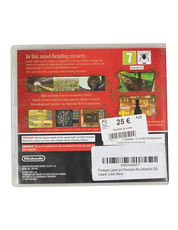 NINTENDO DS Professor Layton and Pandora's Box konsolipeli - Konsolit ja konsolipelit - 10105545947 - 1