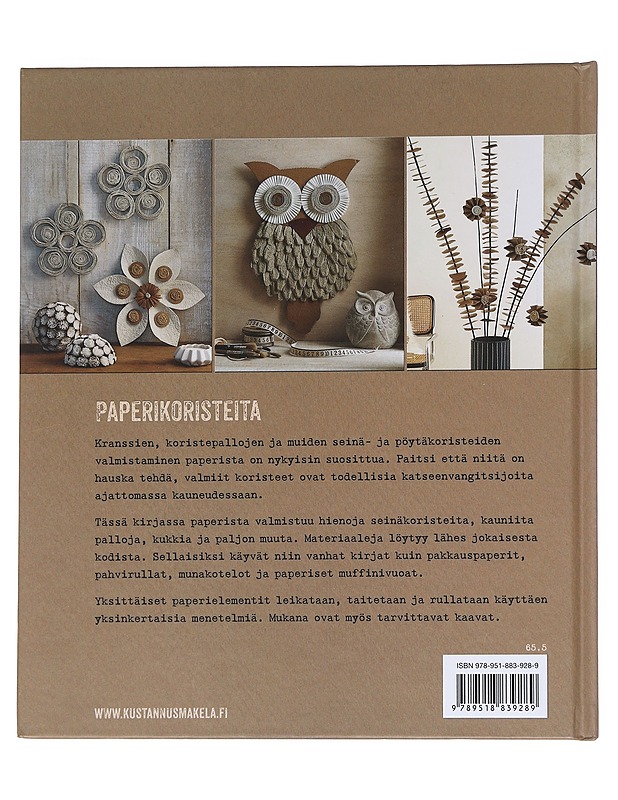 Paperikoristeita pakkauskääreistä, vanhoista kirjoista ja munakoteloista - Kipp, Angelika - Tietokirjat ja oppaat - 10105545967 - 1