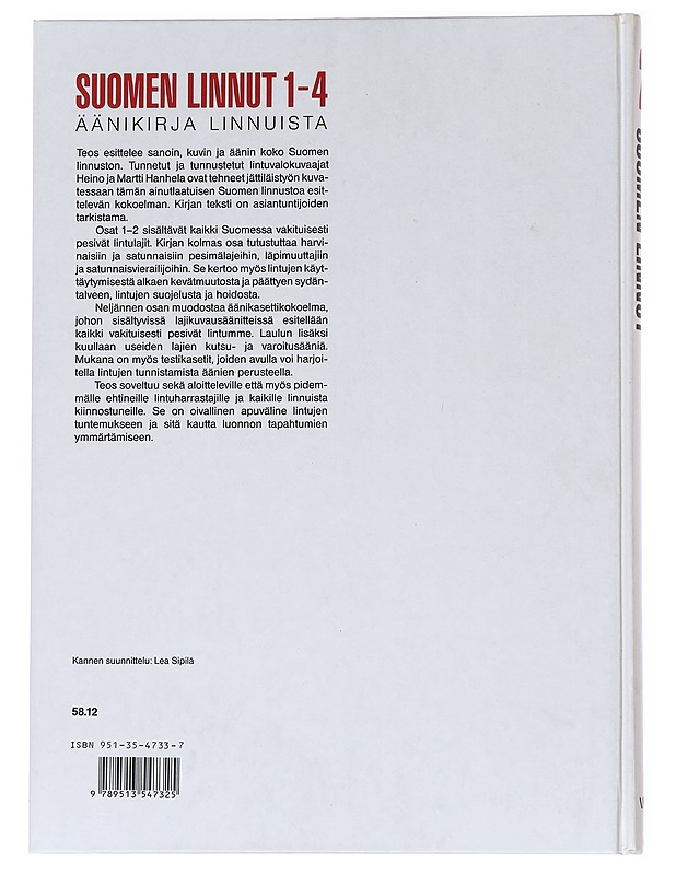 Suomen linnut 2 - Hanhela, Heino - Tietokirjat ja oppaat - 10105545985 - 1