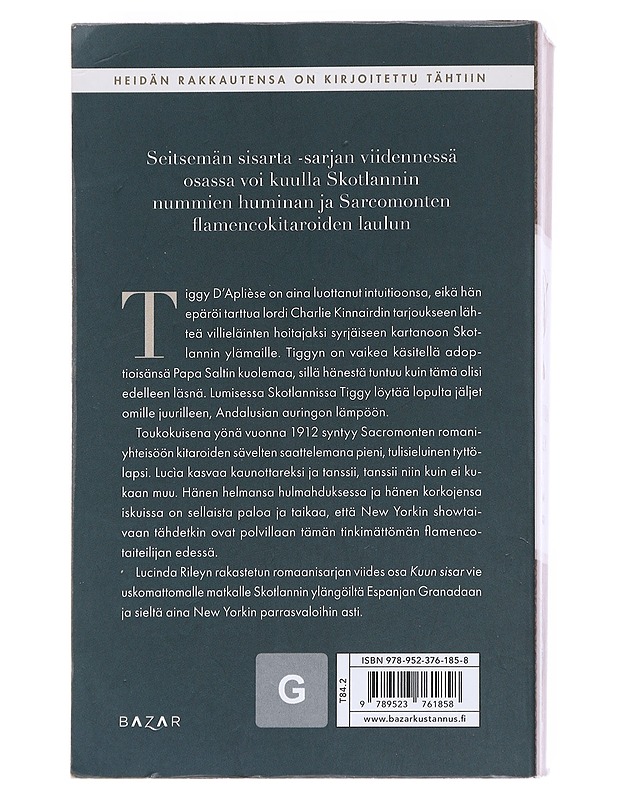 Kuun sisar : Tiggyn tarina - Lucinda Riley - Kaunokirjallisuus - 10105545995 - 1