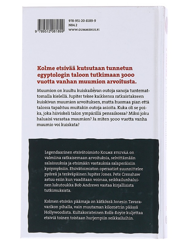 3 etsivää ja kuiskaava muumio - Arthur, Robert - Jännitys ja dekkarit - 10105546163 - 1
