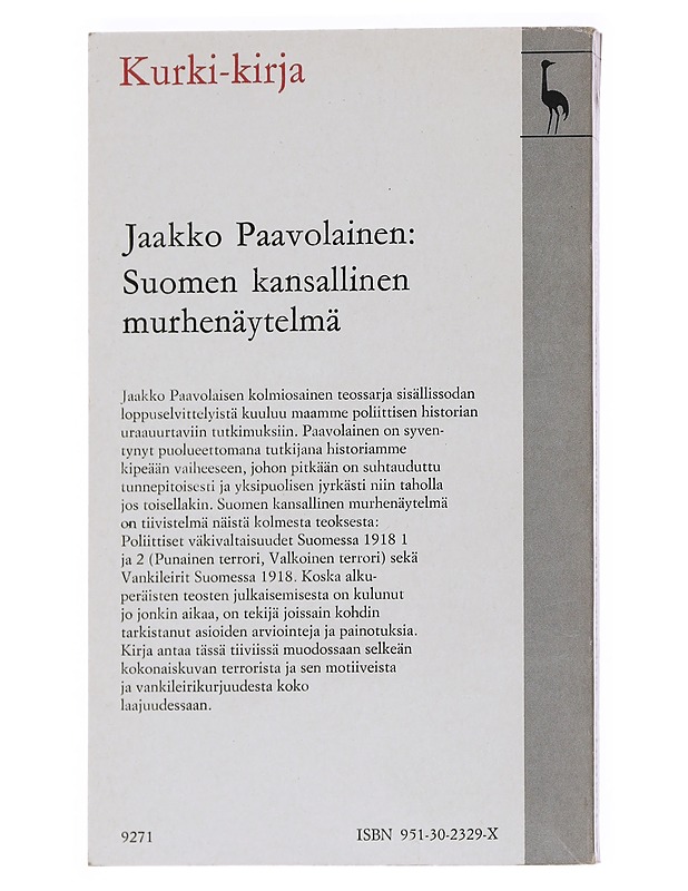 Suomen kansallinen murhenäytelmä : punainen ja valkoinen terrori ja vankileirit v. 1918 - Jaakko Paavolainen - Historiakirjat - 10105546171 - 1