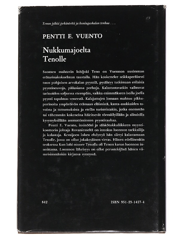 Nukkumajoelta Tenolle - Pentti E. Vuento - Romaanit ja novellit - 10105546196 - 1