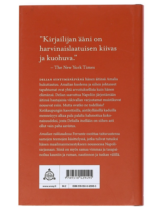 Amalian rakkaus - Ferrante, Elena - Jännitys ja dekkarit - 10105546235 - 1
