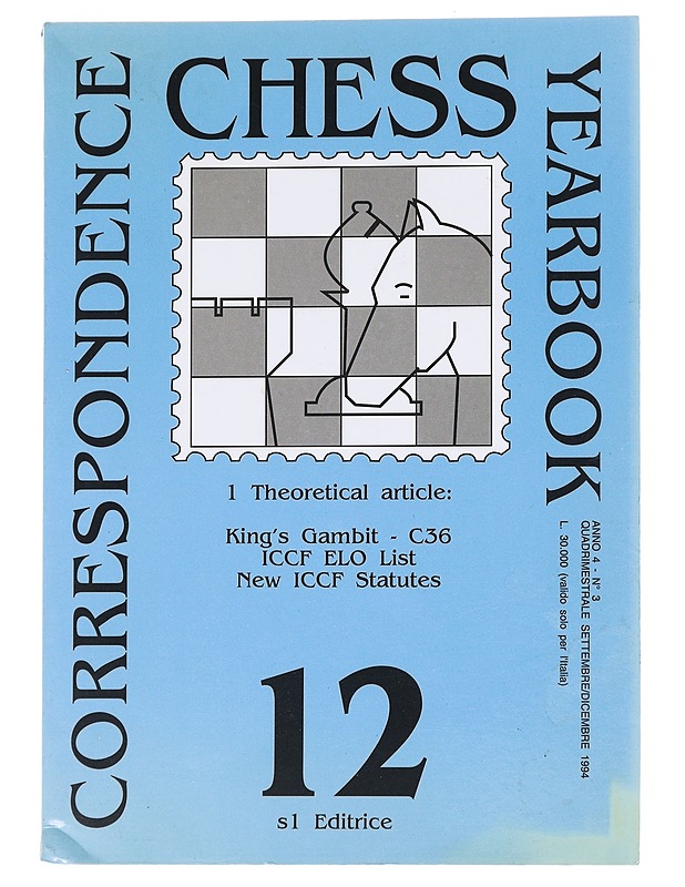  Correspondence chess yearbook XII - Sergio Curtacci, M.Gaiba - Tietokirjat - 10105546351 - 0