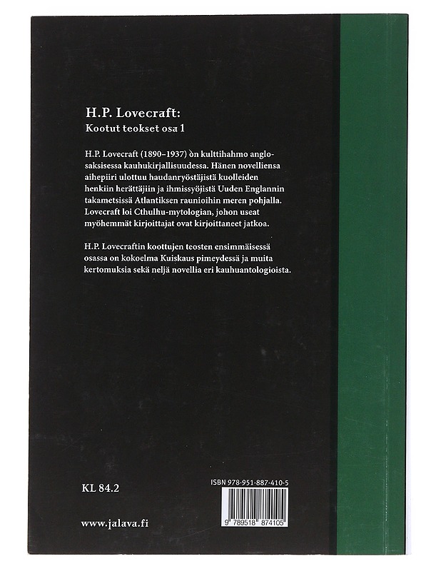 H.P. Lovecraftin kootut teokset. I  - Lovecraft, H. P. - Romaanit ja novellit - 10105546352 - 1
