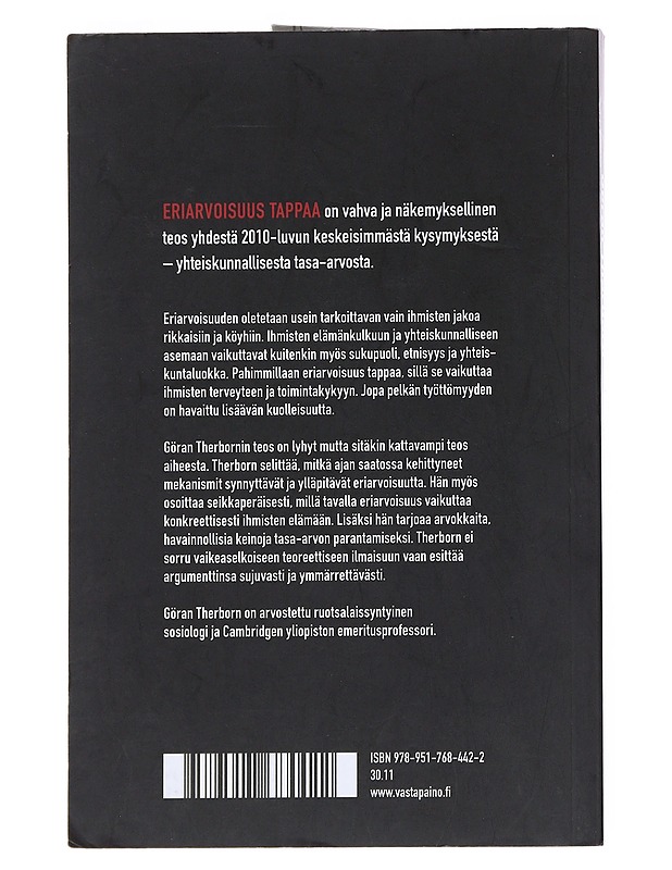 Eriarvoisuus tappaa - Therborn, Göran - Historiakirjat - 10105546564 - 1