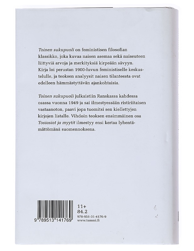 Toinen sukupuoli 1, Tosiasiat ja myytit - Simone de Beauvoir - Tietokirjat ja oppaat - 10105546570 - 1