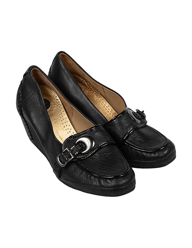 CLARKS mustat nahkakengät, 5.5 - Korkokengät - 10105546694 - 0