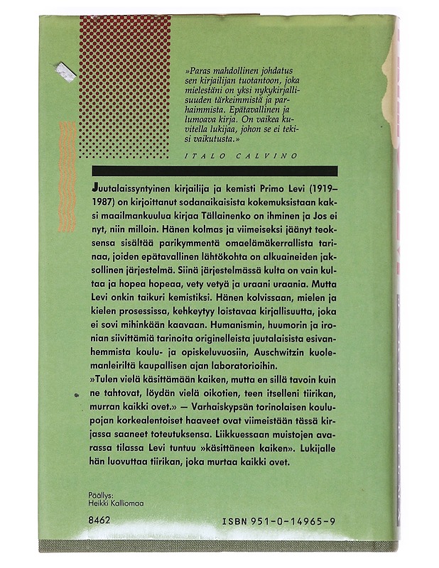 Jaksollinen järjestelmä - Levi, Primo - Elämäkerrat ja muistelmat - 10105546726 - 1