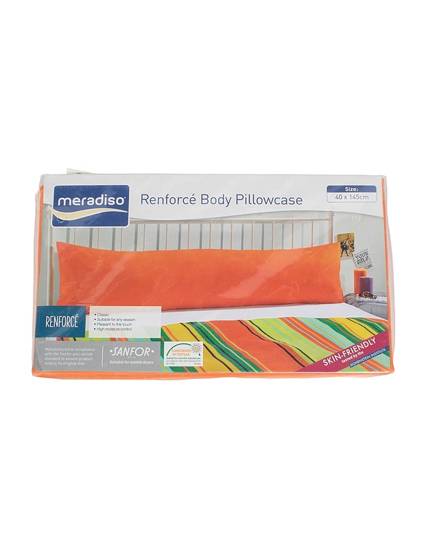 MERADISO Oranssi vartalotyynynpäällinen, 40x145 cm - Liinavaatteet - 10105546770 - 0
