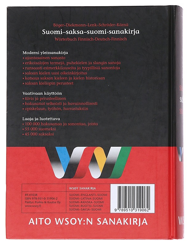 Suomi-saksa-suomi-sanakirja - Böger, Joachim - Matkaoppaat ja sanakirjat - 10105546838 - 1