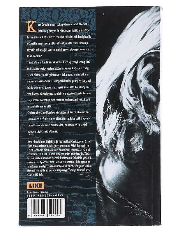 Kurt Cobain - Christopher Sandford - Elämäkerrat ja muistelmat - 10105546903 - 1