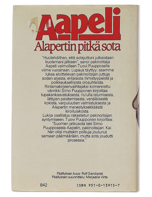 Alapertin pitkä sota : pakinoita sodan ajalta 1941-1944 - Aapeli - Romaanit ja novellit - 10105546943 - 1