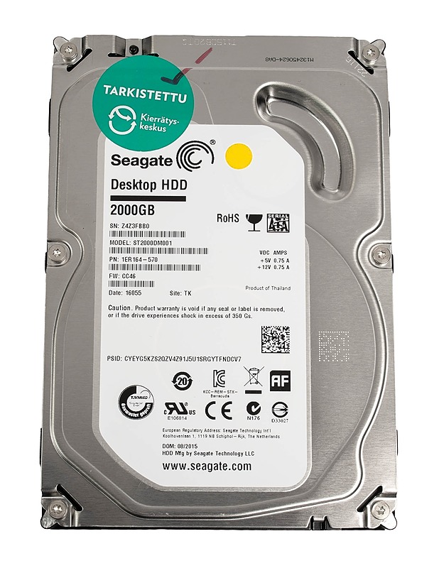 SEAGATE Desktop HDD 2000 GB -kovalevy  - Tietokoneet - 10105546960 - 0