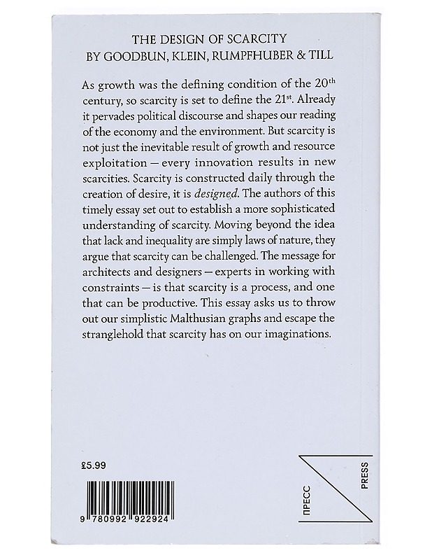 The Design Of Scarcity - Goodbun, Klein et al. - Tietokirjat ja oppaat - 10105546982 - 1