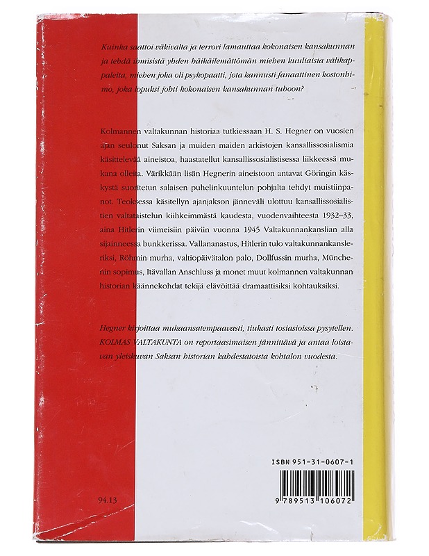 Kolmas valtakunta : synty, nousu ja tuho - Hegner, H. S. - Historiakirjat - 10105547061 - 1