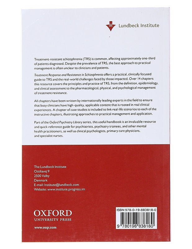 Treatment Response and Resistance in Schizophrenia -Oliver Howes - Tietokirjat - 10105547164 - 1