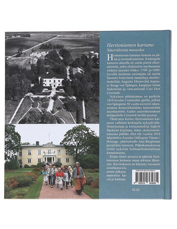 Herttoniemen kartano : säteritiloista museoksi - Backman, Sigbritt - Historiakirjat - 10105547262 - 1