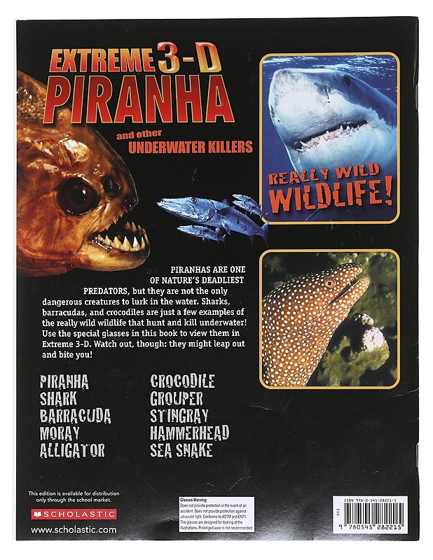 Extreme 3-D Piranha And Other Underwater Killers - Tietokirjat ja oppaat - 10105547282 - 1