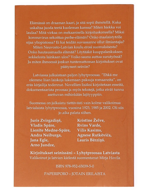 Kirjoitukset seinissäni : lyhytproosaa Latviasta - Hovila, Mirja - Historiakirjat - 10105547421 - 1