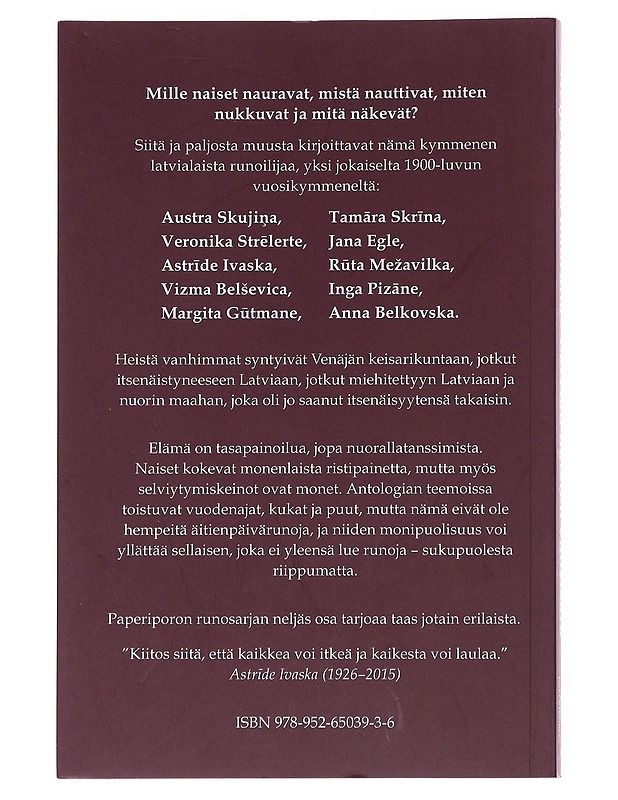 Neljä naista nuoralla : Latvian naisten vuosisata - Skuji?a, Austra - Elämäkerrat ja muistelmat - 10105547429 - 1