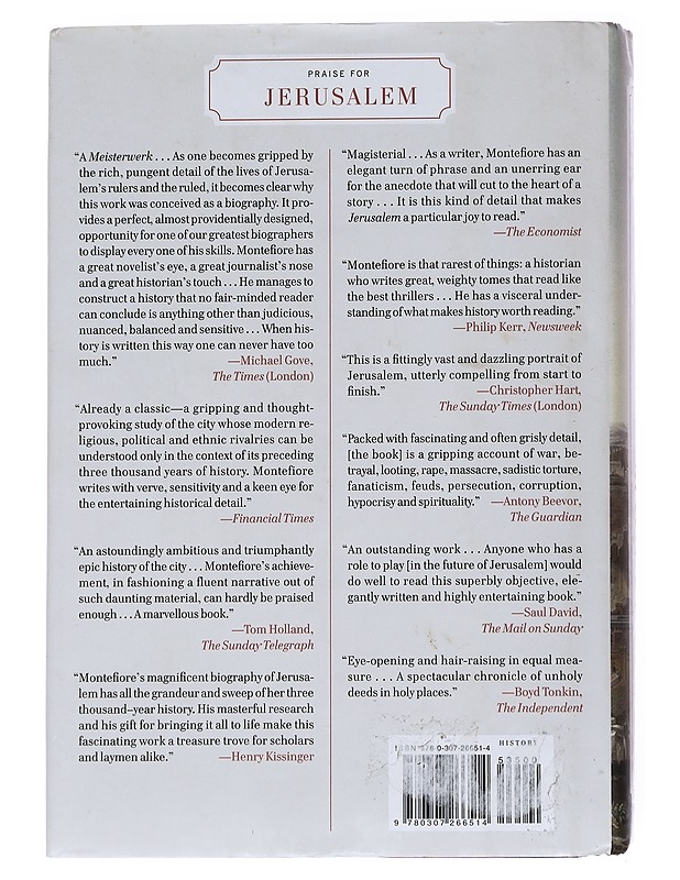 Jerusalem : the biography - Simon Sebag Montefiore - Historiakirjat - 10105547444 - 1