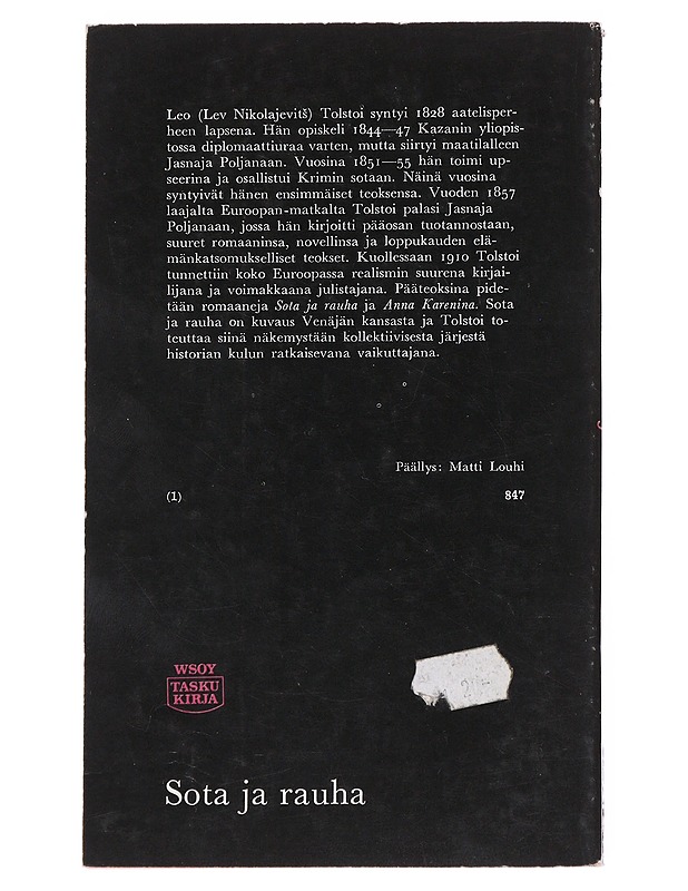 Sota ja rauha I - Leo Tolstoi - Elämäkerrat ja muistelmat - 10105547471 - 1