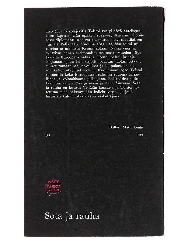 Sota ja rauha III - Leo Tolstoi - Elämäkerrat ja muistelmat - 10105547479 - 1