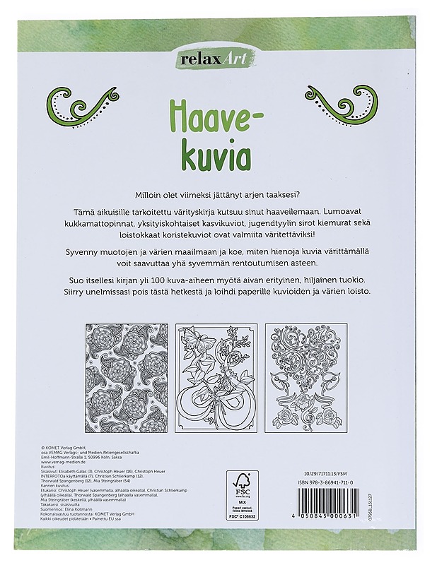 Haave-kuvia: Väritä ja rentoudu - Elina Kollmann - Taide- ja kulttuurikirjat - 10105547527 - 1