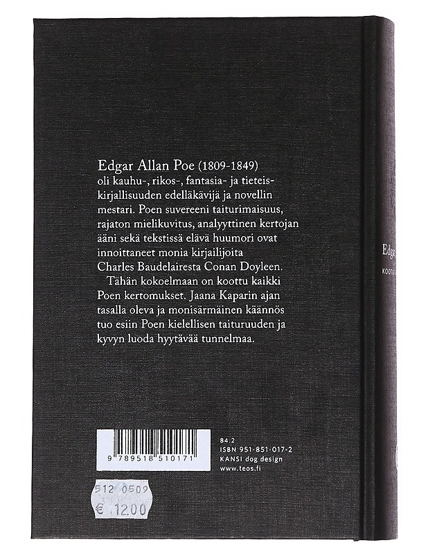 Kootut kertomukset - Poe, Edgar Allan - Romaanit ja novellit - 10105547566 - 1